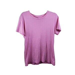 Laura Ashley Womens XL Pink Short Sleeve Round Neck T-Shirt